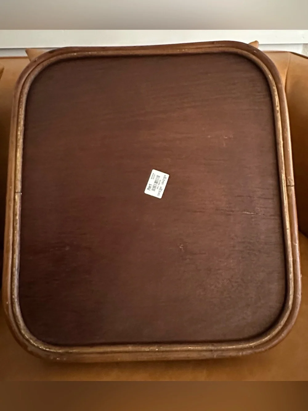 Pier 1 • wicker• rattan • large wooden tray with wood handles